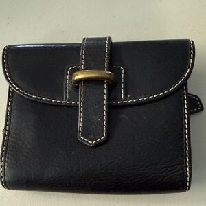 Dooney & Bourke Black Wallet with Gold Accent